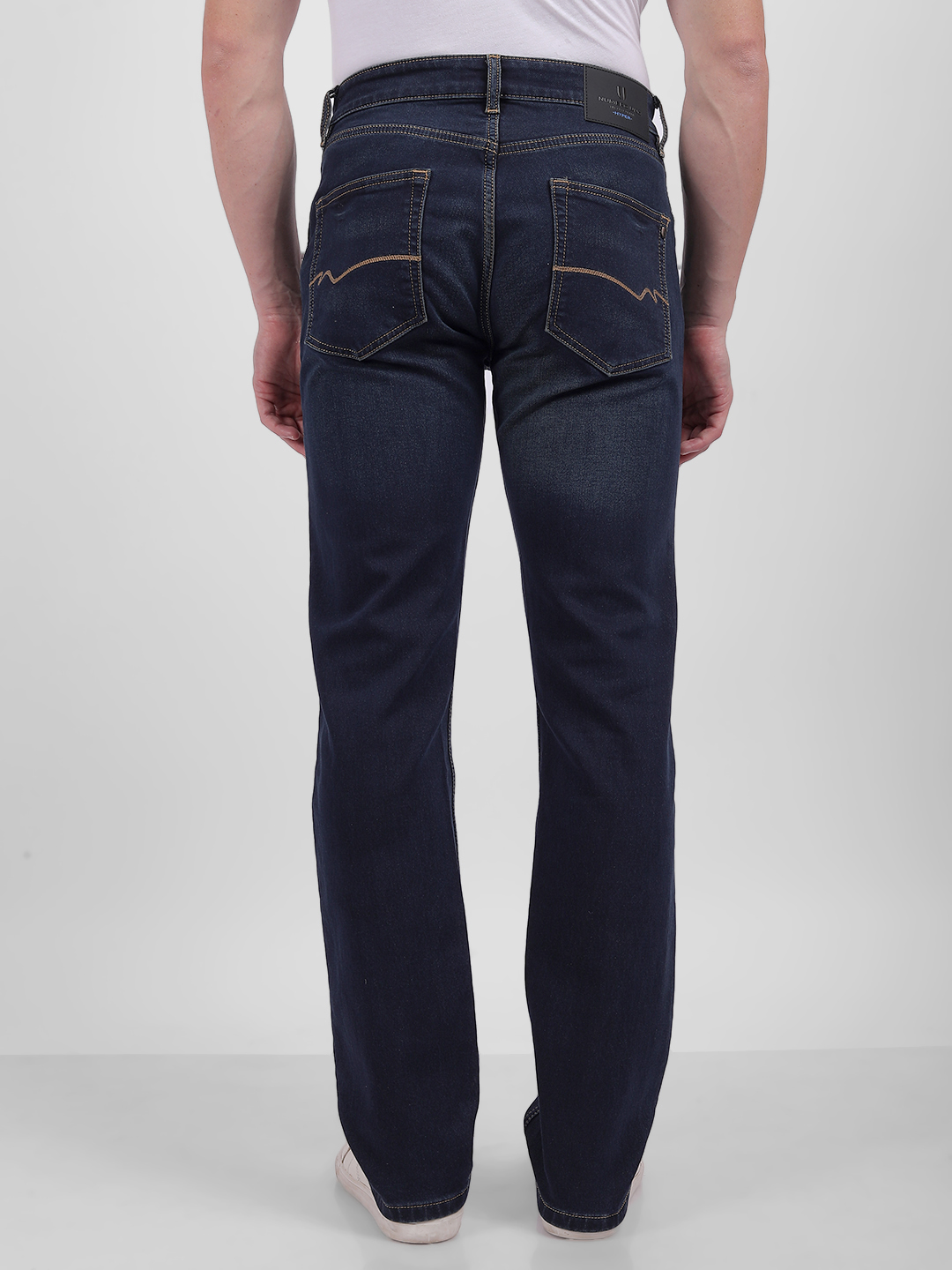 Numero Uno Men Faded Dark Blue Jeans